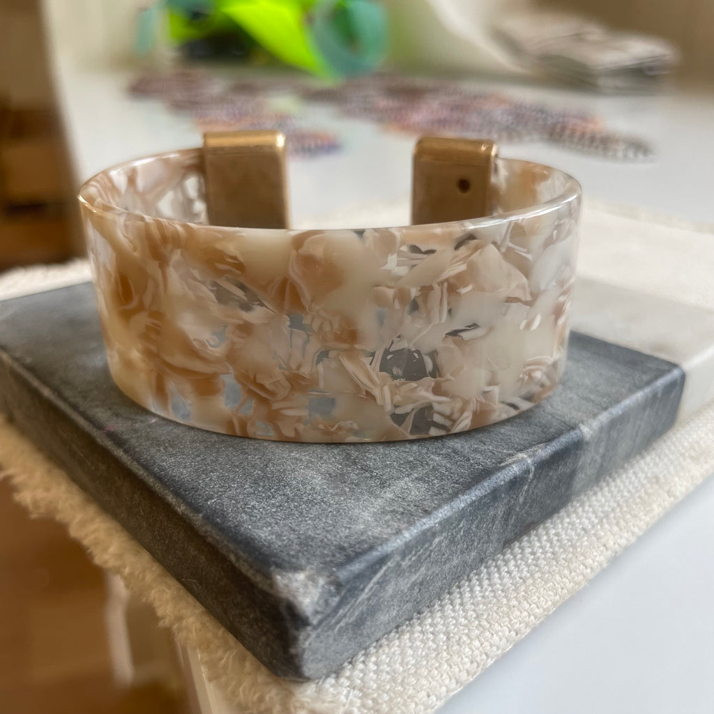 Caramel and Cream Resin Cuff