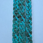 Turquoise chain lanyard on a white background