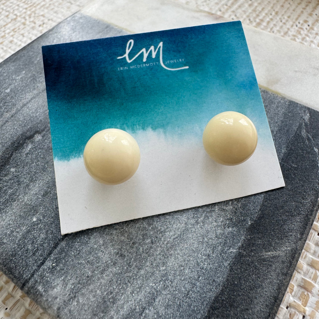Cream Resin Studs