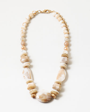 Vanilla and Butterscotch Resin Necklace