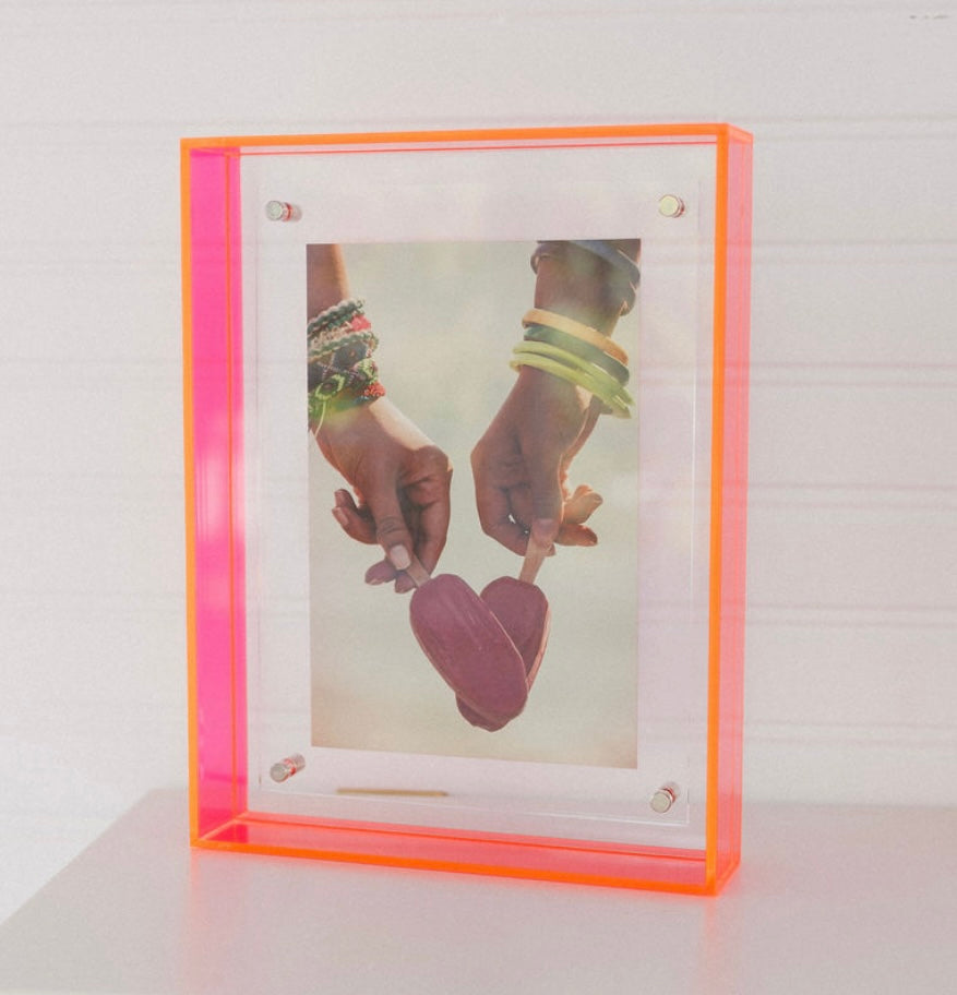 Popsicle Print in Hot Pink Acrylic Frame