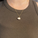 White Turquoise Baby Elephant Necklace