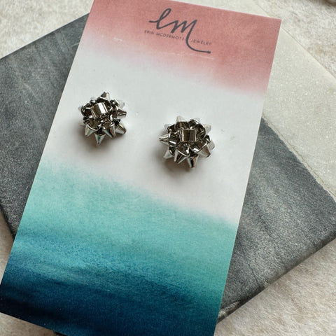 Silver Bow Studs