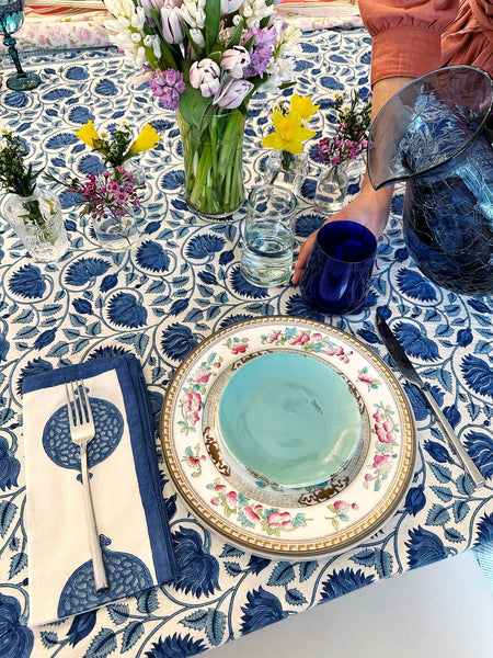 Indigo Blue Mineral Tablecloth