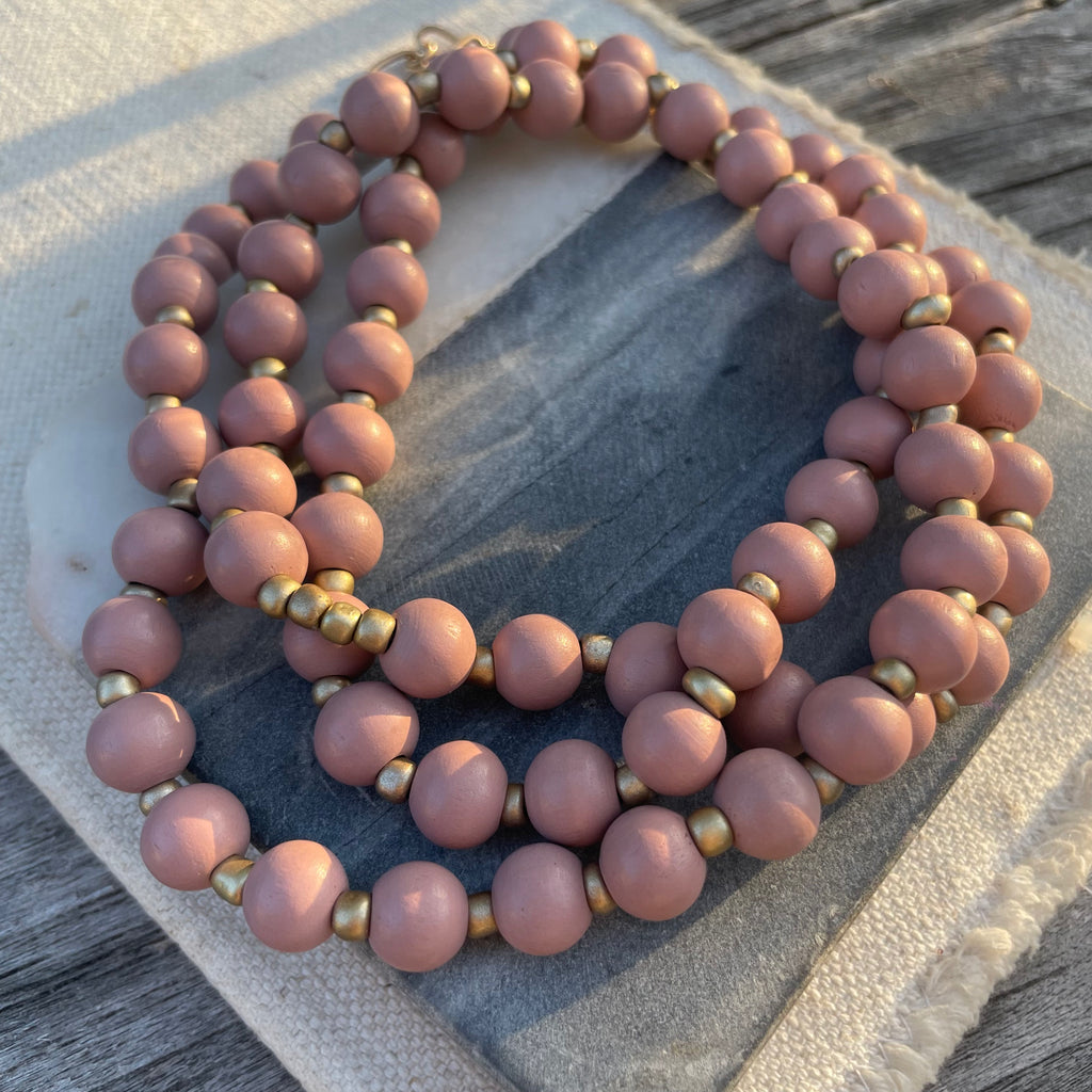 Blush Wood Necklace