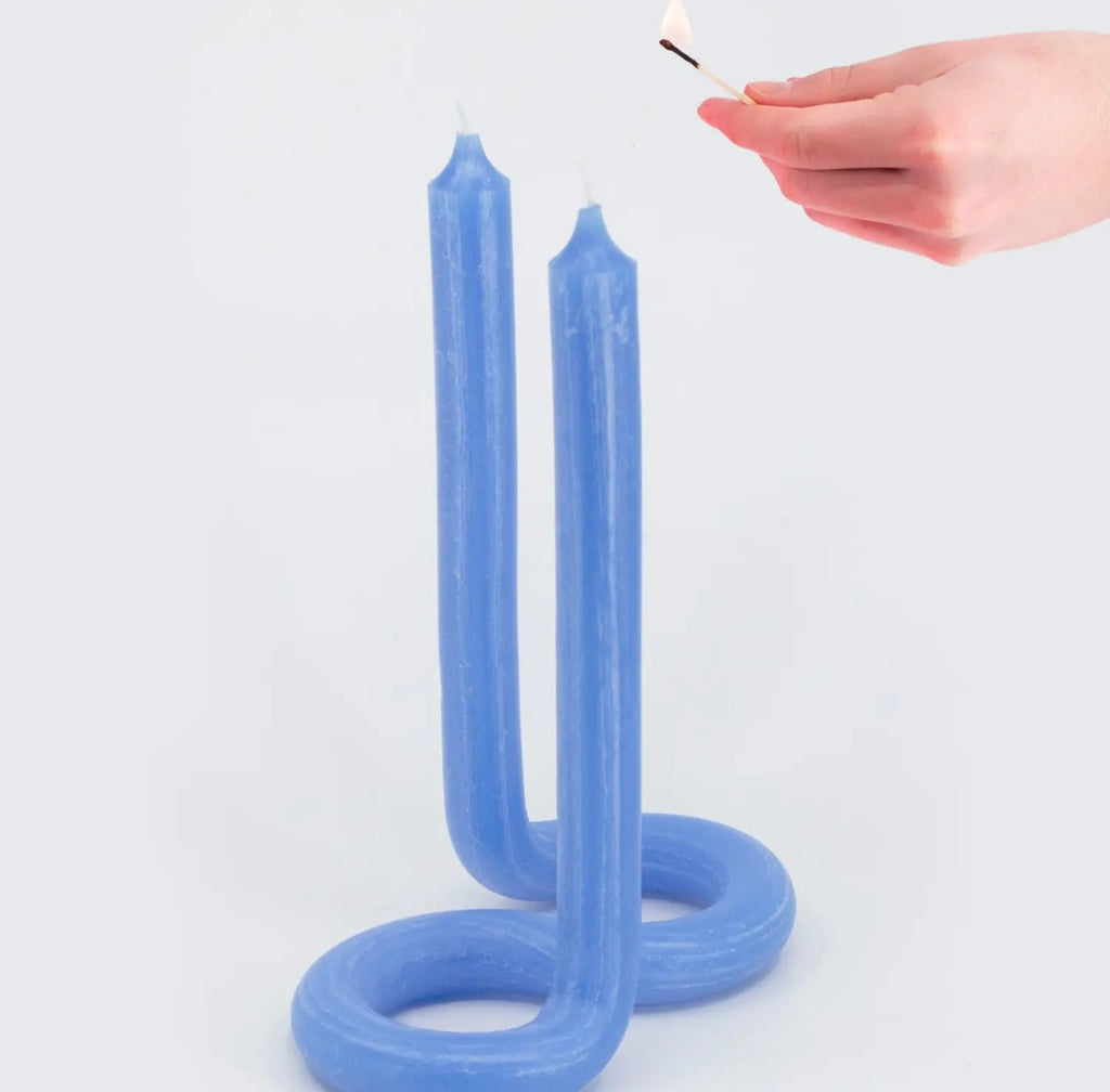 Island Blue Curvy Candle