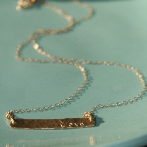 Gold necklace deals rectangle bar