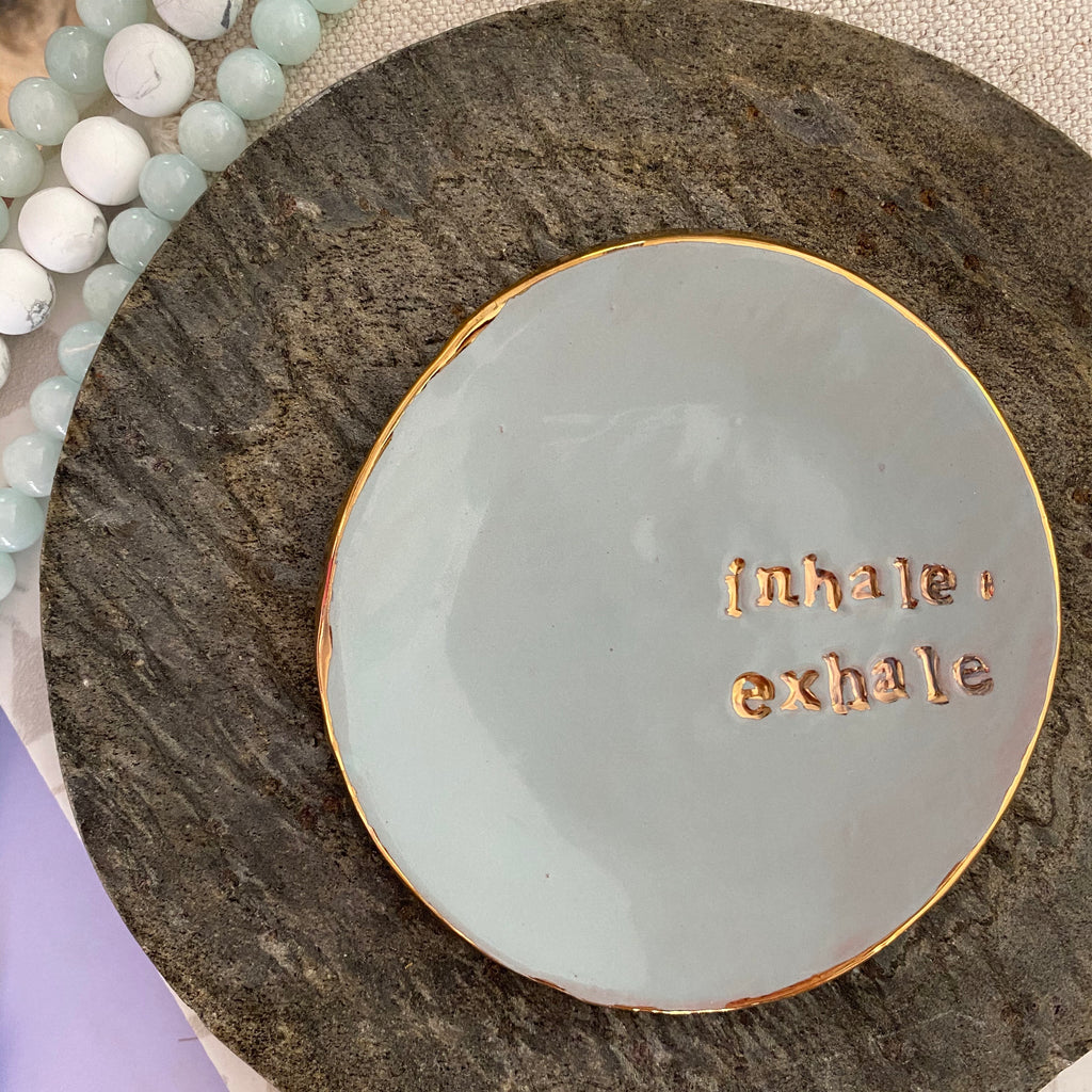 Inhale, Exhale Jewelry Dish