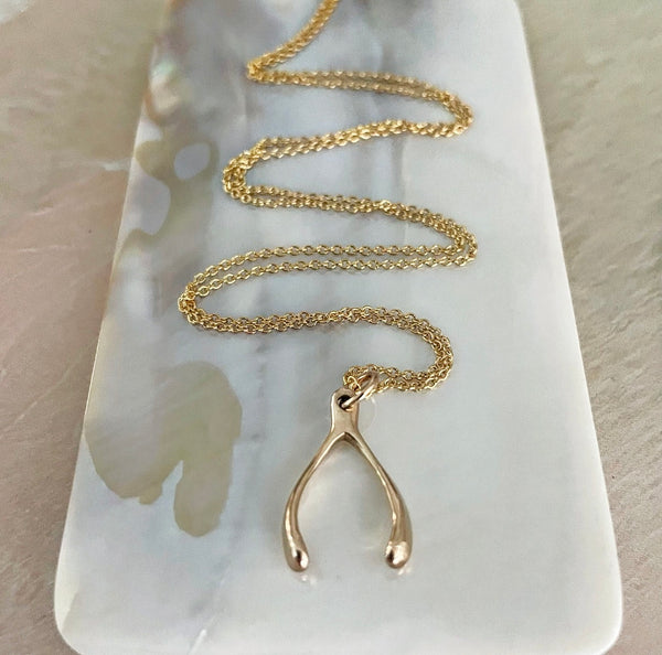 Wishbone gold Necklace