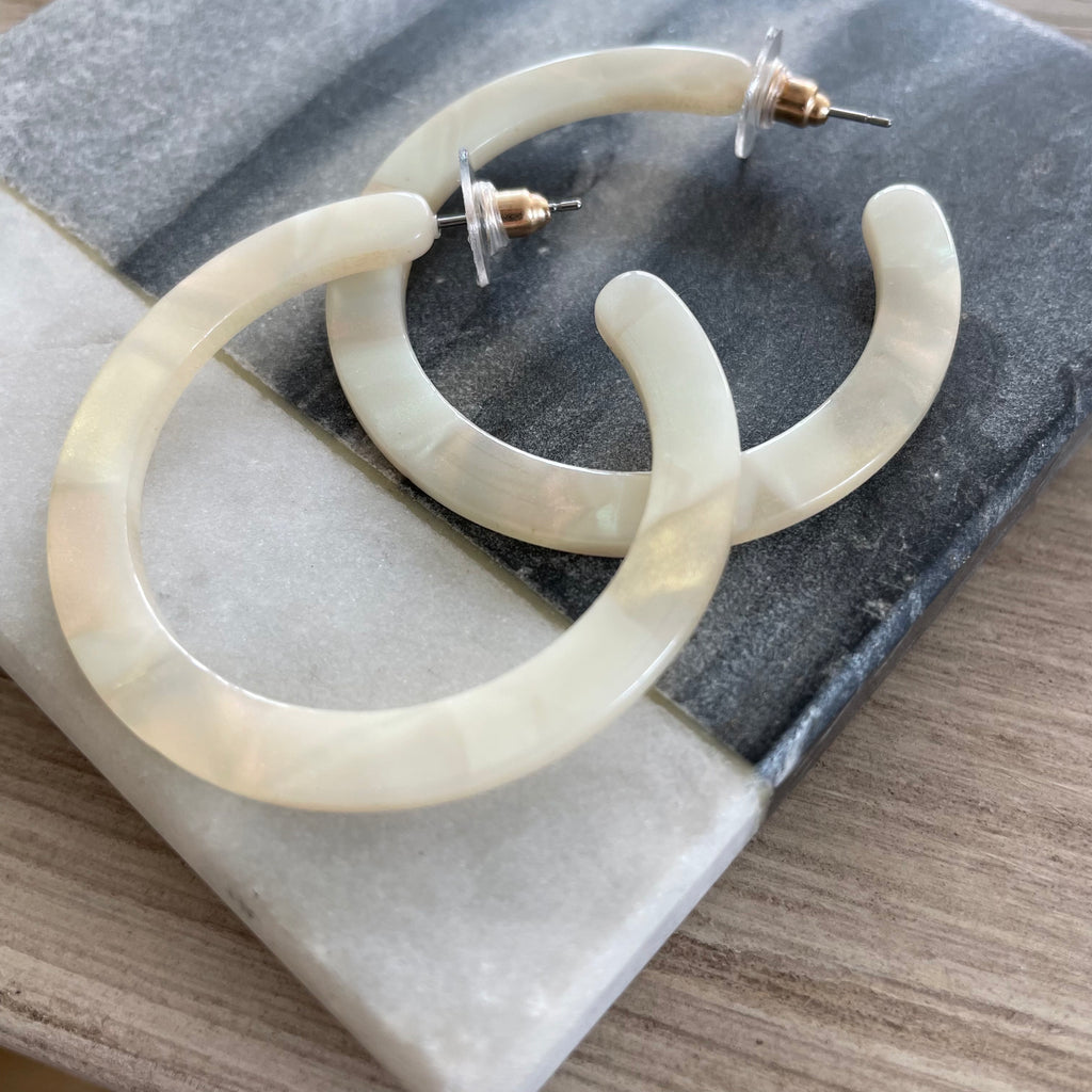 Creamy Resin Hoops