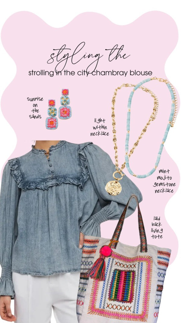 How to Style a Chambray Blouse Outfit