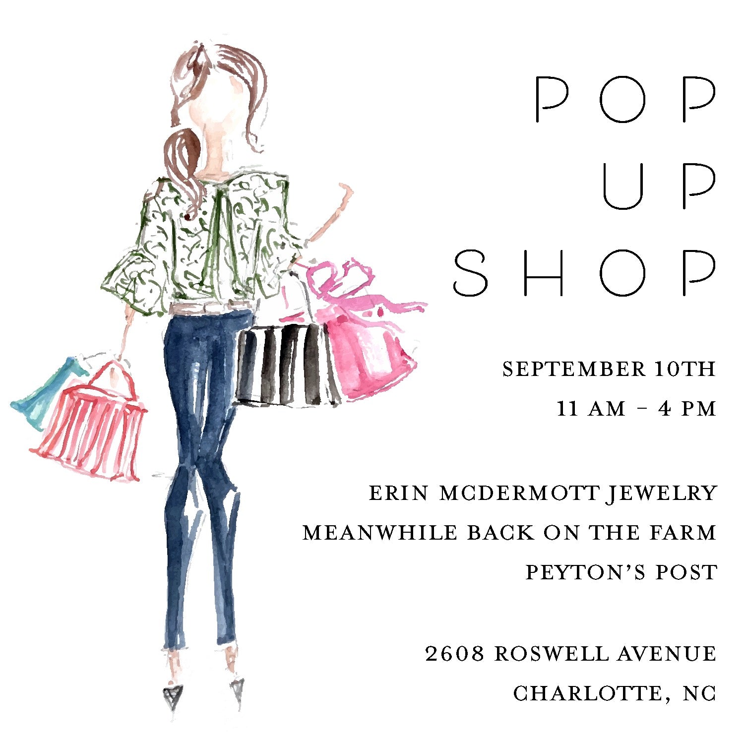 Pop Up Shop Announcement