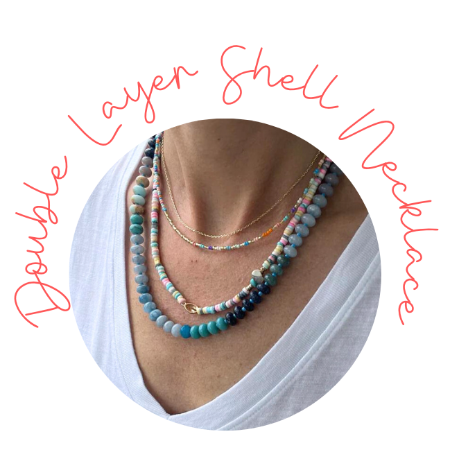 One Necklace, Three Different Ways - Double Layer Shell Necklace