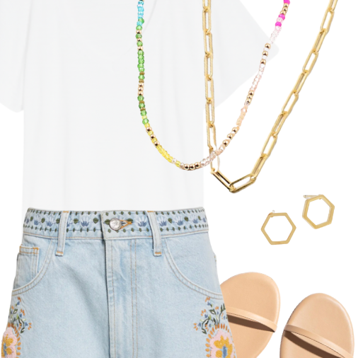 Styling Outfits with EMJ - French Macaron Necklace, Addison Earrings, and More!