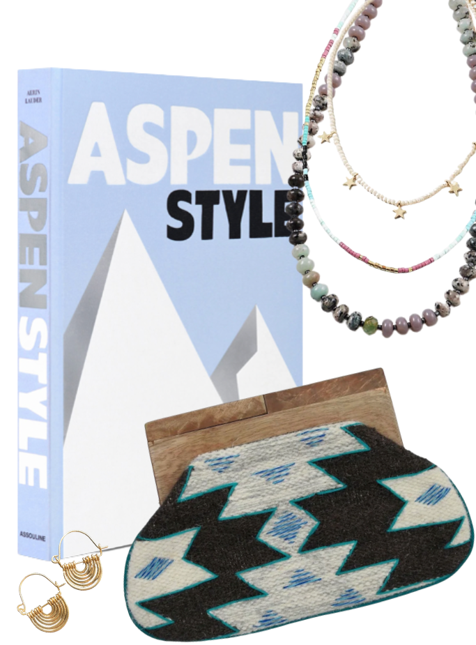 Styling the Vanilla Iced Latte Necklace, the Fresh Powder Necklace, and the Jackson Hole Clutch!