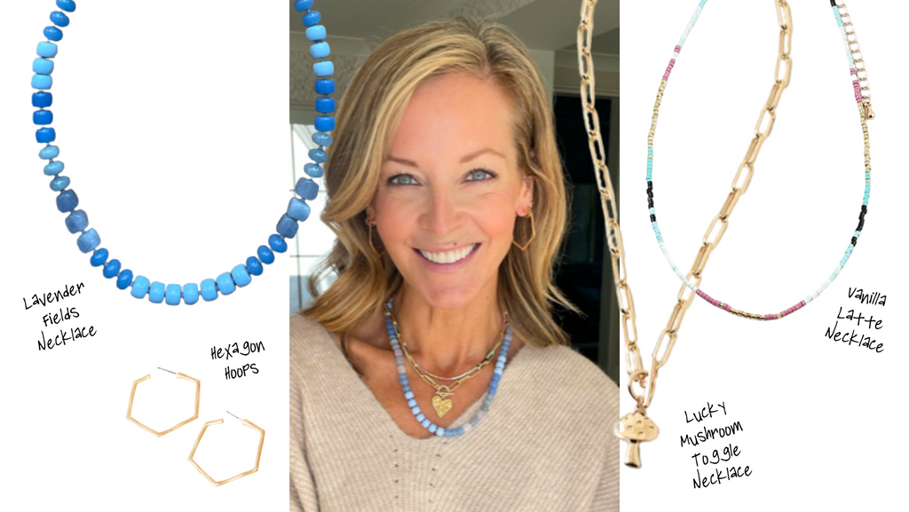 Let's Layer with Brooke!! San Francisco Necklace, Amelia Hoops, Bella Luna Necklace, and More!