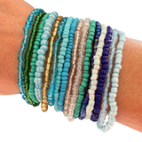 Shades of Blue Bracelets (set of 16)