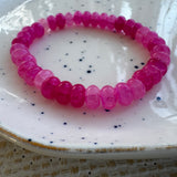 Hot Pink Gemstone Bracelet