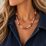 Sunset Mosaic Beaded Necklace