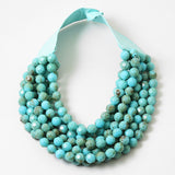 Turquoise Resin Statement Necklace