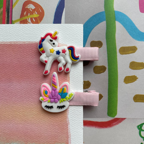 Set of 2 Unicorn Hair Clips