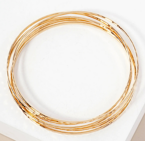 5 Piece Gold Bangle Set
