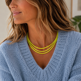 Triple Strand Neon Necklace