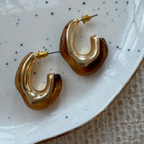Tortoise and Gold Hoops