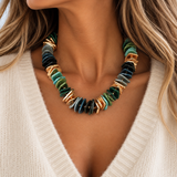 Mixed Resin Statement Necklace