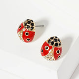 Ladybug stud earrings 
