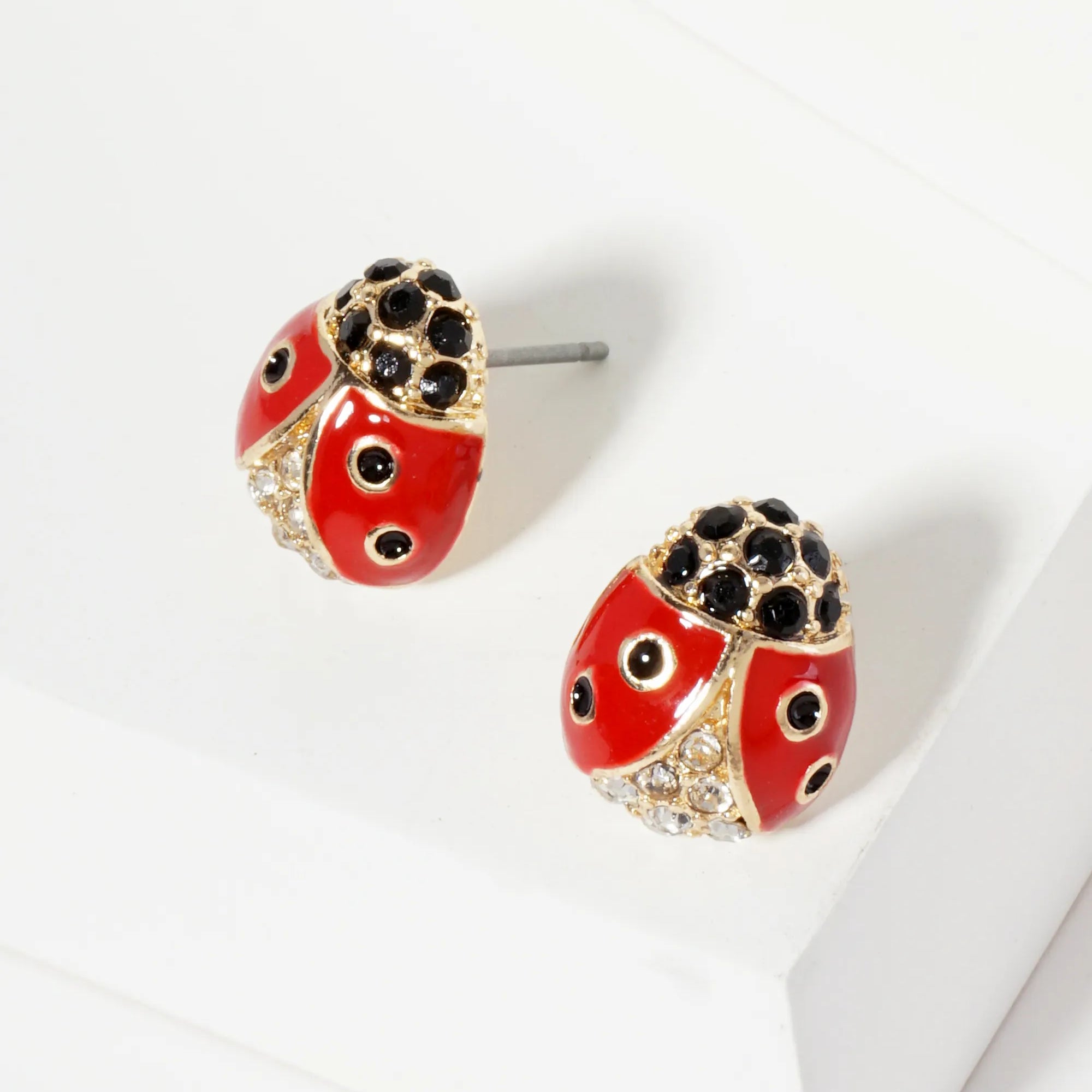 Ladybug stud earrings 