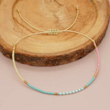 Blush and Mint Thread Bracelet