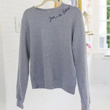 Embroidered Joie de Vivre Sweatshirt