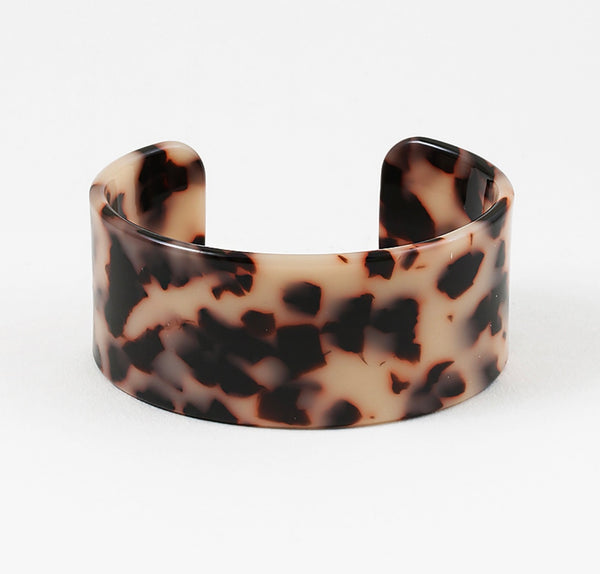 Large cheetah print acrylic wrist cuff