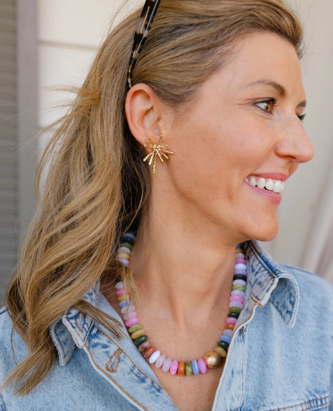 Starburst Gold Studs