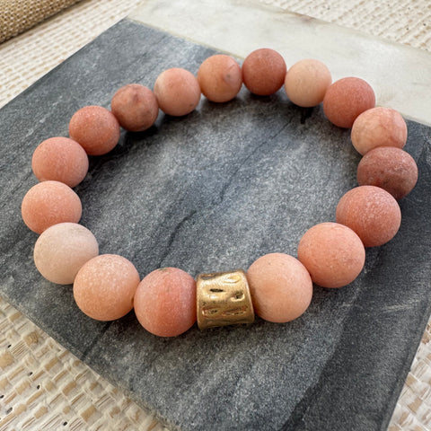 Recycled Beach Glass Stone Bracelet