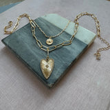 Sunbeam Heart Duo Necklace