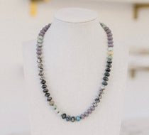Gray toned beaded necklace