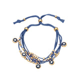 Blue Evil Eye Cord Bracelet