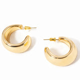 Glossy Gold Hoops