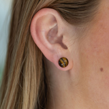 Tiger’s Eye Smooth Studs