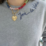 Embroidered Joie de Vivre Sweatshirt