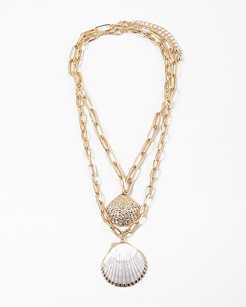 Shell Double Strand Necklace