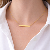 Textured Bar Necklace