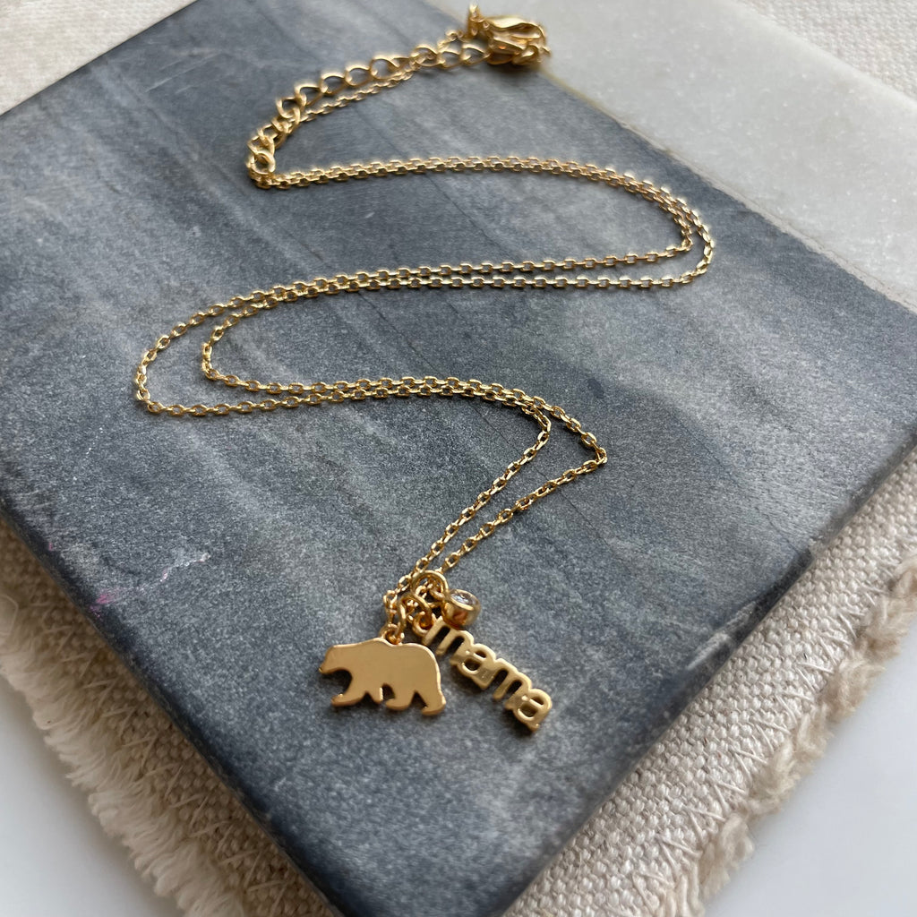 Bear Gold Origami Necklace – La Menagerie