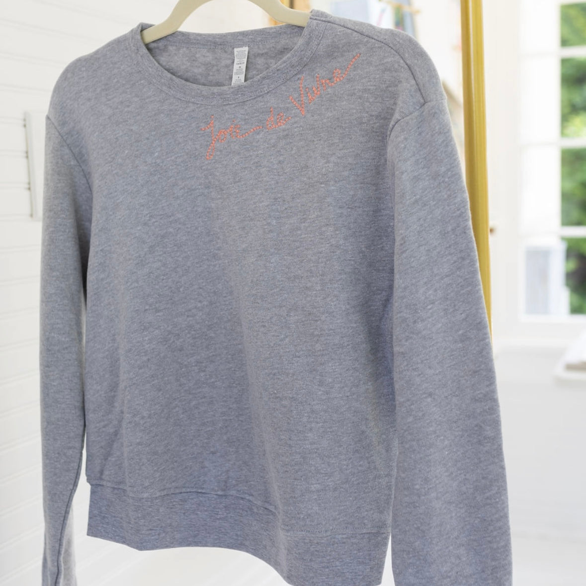 Embroidered Joie de Vivre Sweatshirt