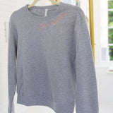 Embroidered Joie de Vivre Sweatshirt