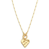 Textured Heart Toggle Necklace