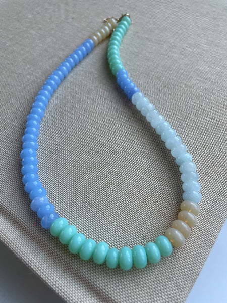 Colorful Calm Waters Gemstone Necklace