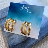 Tiny Triple Hoop Earrings